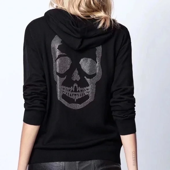 Zadig & Voltaire Zip Wool Hoodie Cardigan